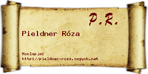 Pieldner Róza névjegykártya